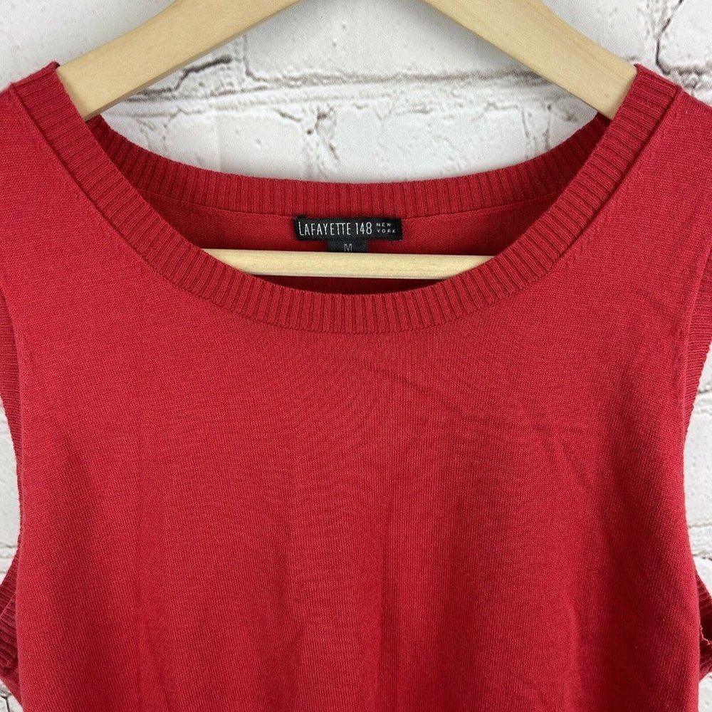 Lafayette 148 Solid Red Sleeveless Pullover Top C… - image 3